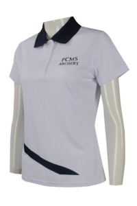 P898 tailor-made women's short-sleeved Polo shirt Design women's Polo shirt Homemade printed logo Polo shirt Hong Kong Archery team shirt Women's Polo shirt manufacturer